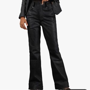 Laverapelle Flare Leg Genuine Leather Black - Snaff Pants